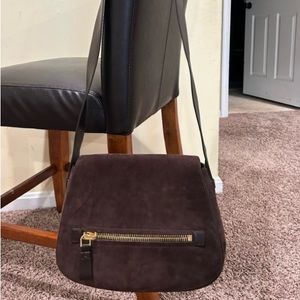 Tom Ford Suede leather Jennifer Saddle bag!